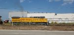 UP 5700 waits for Her Sister Unpainted and Unnumbered C44ACM to pull out of the Wabtec Plant and Hook Up for Their Test Runs.